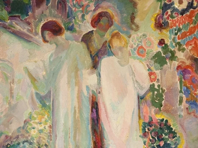 1864-Henry McCarter - Tre donne in un giardino, 1922